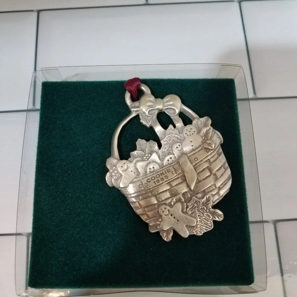 Longaberger Pewter Basket Ornaments 85 86 87 88